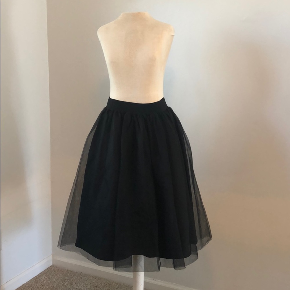 Black tulle skirt